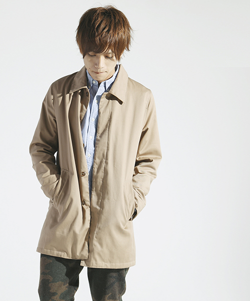 WEGO（ウィゴー）の「WEGO/ステンカラーコート（ステンカラーコート・メンズ・ブラック/ベージュ/ネイビー/オレンジ・MEDIUM/LARGE）」の18枚目の写真