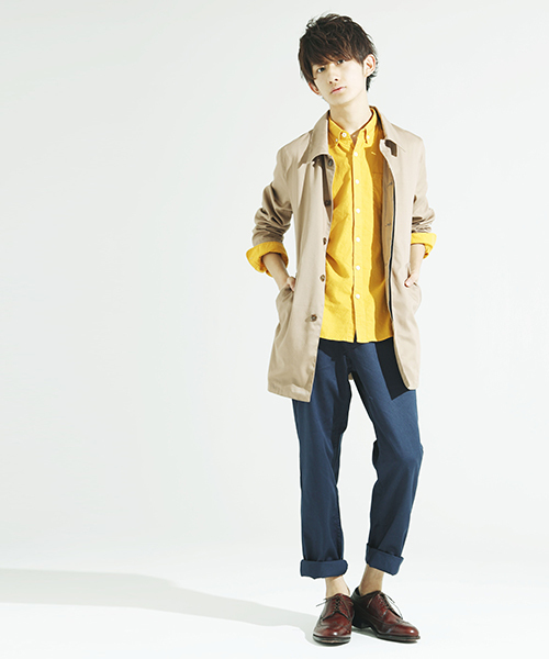 WEGO（ウィゴー）の「WEGO/ステンカラーコート（ステンカラーコート・メンズ・ブラック/ベージュ/ネイビー/オレンジ・MEDIUM/LARGE）」の5枚目の写真