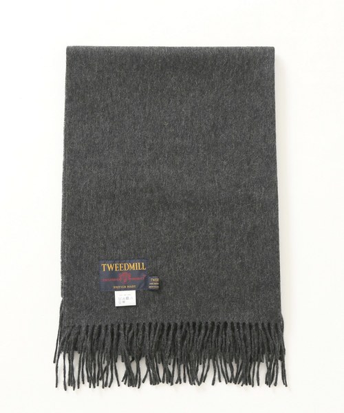 SLOBE IENA（スローブイエナ）の「TWEED MILL STOLE プレーンマフラー◆（マフラー・レディース・チャコールグレー/ブラック/ブラウン/グレー/カーキ・FREE）」の3枚目の写真