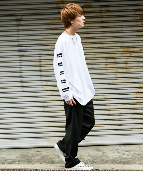 kutir(クティール)の「KANGOL ビックロングスリーブTシャツ(Tシャツ/カットソー・メンズ・ホワイト/ブラック・MEDIUM/LARGE)」の11枚目の写真