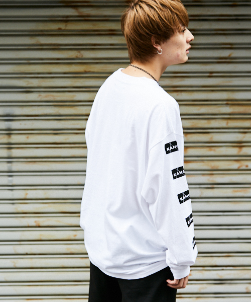 kutir(クティール)の「KANGOL ビックロングスリーブTシャツ(Tシャツ/カットソー・メンズ・ホワイト/ブラック・MEDIUM/LARGE)」の17枚目の写真