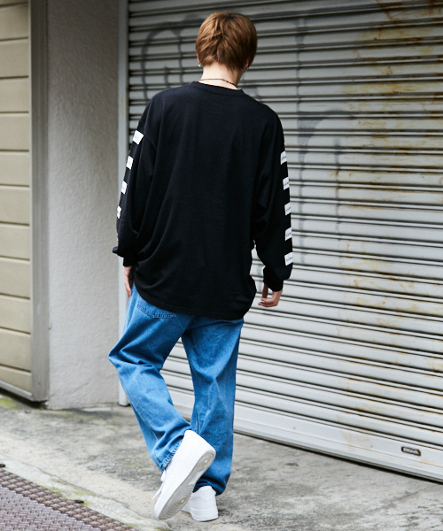 kutir(クティール)の「KANGOL ビックロングスリーブTシャツ(Tシャツ/カットソー・メンズ・ホワイト/ブラック・MEDIUM/LARGE)」の10枚目の写真