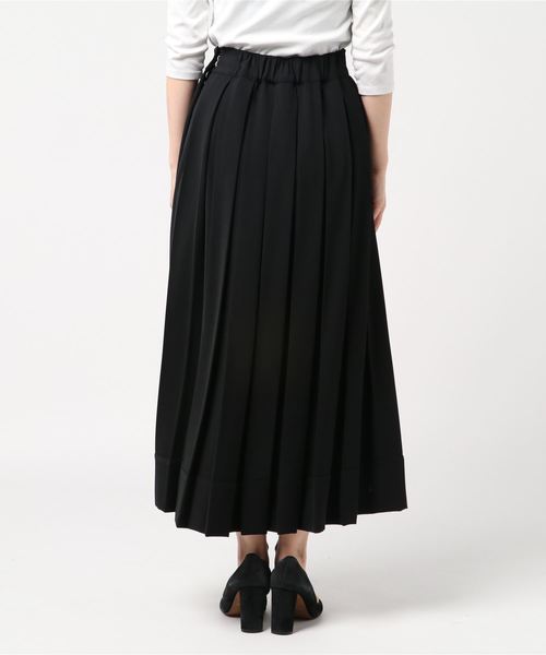 archives（アルシーヴ）の「ボックスプリーツロングスカート（スカート・レディース・ブラック/グリーン/アイボリー・MEDIUM）」の4枚目の写真