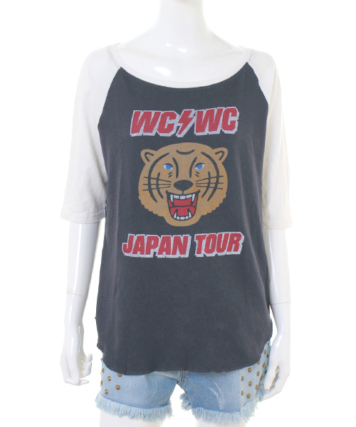 WC（ダブル シー）の「wc/WCWCTOUR七分Tシャツ（Tシャツ/カットソー・レディース・杢グレー/スミクロ/ホワイト・FREE）」の5枚目の写真