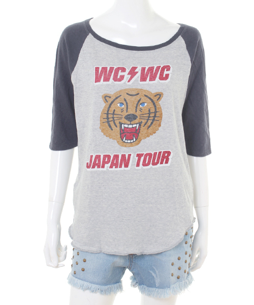 WC（ダブル シー）の「wc/WCWCTOUR七分Tシャツ（Tシャツ/カットソー・レディース・杢グレー/スミクロ/ホワイト・FREE）」の6枚目の写真