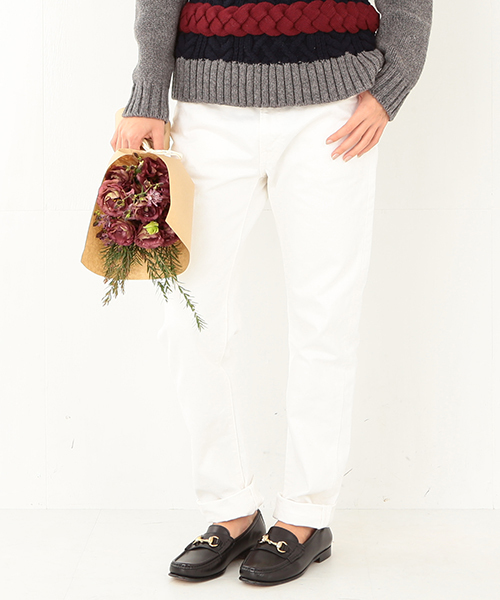 BEAMS BOY（ビームスボーイ）の「orslow / IVYFIT DENIM WHITE（デニムパンツ・レディース・ホワイト・3/2）」の17枚目の写真