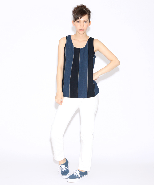 BEAMS BOY（ビームスボーイ）の「orslow / IVYFIT DENIM WHITE（デニムパンツ・レディース・ホワイト・3/2）」の2枚目の写真