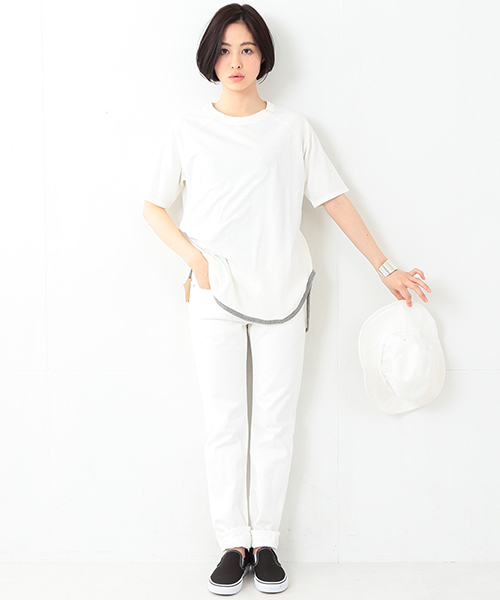 BEAMS BOY（ビームスボーイ）の「orslow / IVYFIT DENIM WHITE（デニムパンツ・レディース・ホワイト・3/2）」の22枚目の写真