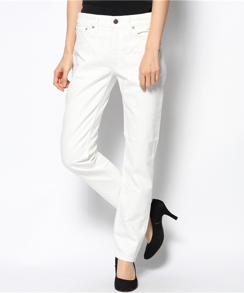 BEAMS BOY（ビームスボーイ）の「orslow / IVYFIT DENIM WHITE（デニムパンツ・レディース・ホワイト・3/2）」の3枚目の写真