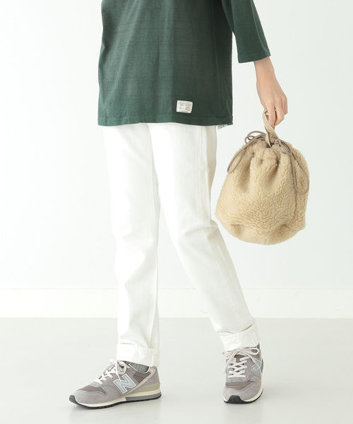 BEAMS BOY（ビームスボーイ）の「orslow / IVYFIT DENIM WHITE（デニムパンツ・レディース・ホワイト・3/2）」の4枚目の写真