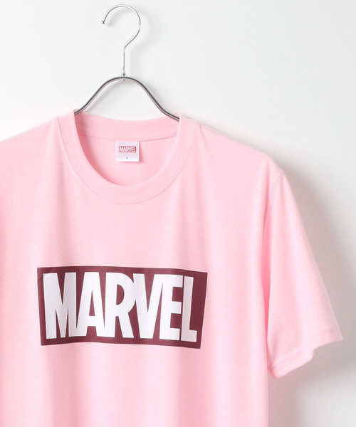 MARVEL（マーベル）の「MARVEL/マーベル ボックスロゴTシャツ（Tシャツ/カットソー・メンズ・ホワイト/ブラック/ピンク/レッド/クリーム/ライトグリーン/ブルー/ターコイズブルー・M/L/LL）」の7枚目の写真