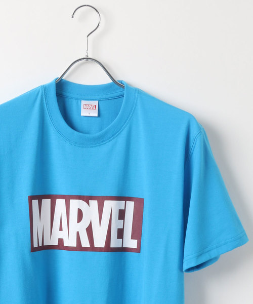 MARVEL（マーベル）の「MARVEL/マーベル ボックスロゴTシャツ（Tシャツ/カットソー・メンズ・ホワイト/ブラック/ピンク/レッド/クリーム/ライトグリーン/ブルー/ターコイズブルー・M/L/LL）」の5枚目の写真