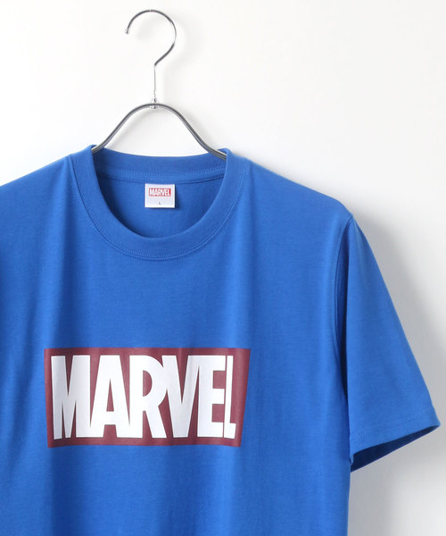 MARVEL（マーベル）の「MARVEL/マーベル ボックスロゴTシャツ（Tシャツ/カットソー・メンズ・ホワイト/ブラック/ピンク/レッド/クリーム/ライトグリーン/ブルー/ターコイズブルー・M/L/LL）」の6枚目の写真