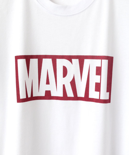MARVEL（マーベル）の「MARVEL/マーベル ボックスロゴTシャツ（Tシャツ/カットソー・メンズ・ホワイト/ブラック/ピンク/レッド/クリーム/ライトグリーン/ブルー/ターコイズブルー・M/L/LL）」の10枚目の写真