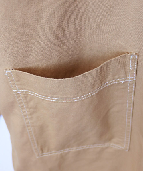 andme(アンドミー)の「コットンツイルロング丈ミリタリージャケット(ミリタリージャケット・レディース・カーキ/ネイビー/ブラック/ベージュ・M)」の16枚目の写真