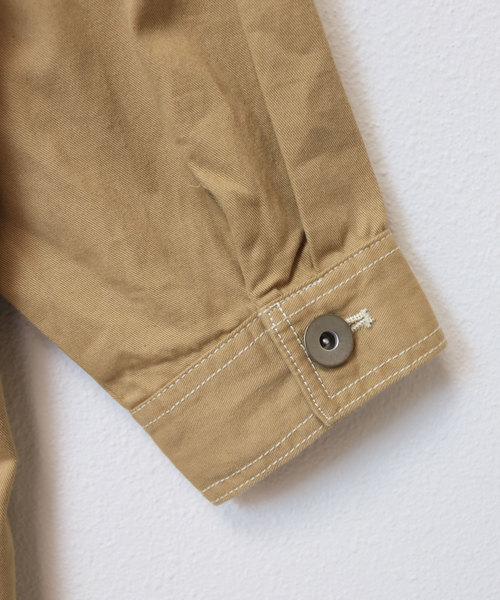 andme(アンドミー)の「コットンツイルロング丈ミリタリージャケット(ミリタリージャケット・レディース・カーキ/ネイビー/ブラック/ベージュ・M)」の7枚目の写真