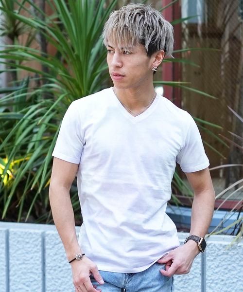GOSTAR DE FUGA(ゴスタール ジフーガ)の「ムラ染めTEEシャツ/半袖カットソー(Tシャツ/カットソー・メンズ・パープル/ブルー・M/L)」の2枚目の写真