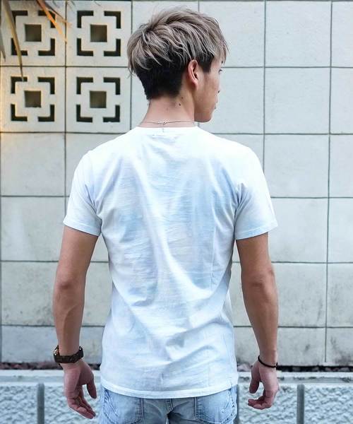 GOSTAR DE FUGA(ゴスタール ジフーガ)の「ムラ染めTEEシャツ/半袖カットソー(Tシャツ/カットソー・メンズ・パープル/ブルー・M/L)」の5枚目の写真