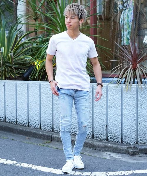 GOSTAR DE FUGA(ゴスタール ジフーガ)の「ムラ染めTEEシャツ/半袖カットソー(Tシャツ/カットソー・メンズ・パープル/ブルー・M/L)」の8枚目の写真