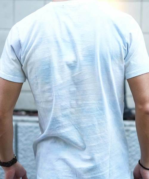 GOSTAR DE FUGA(ゴスタール ジフーガ)の「ムラ染めTEEシャツ/半袖カットソー(Tシャツ/カットソー・メンズ・パープル/ブルー・M/L)」の10枚目の写真