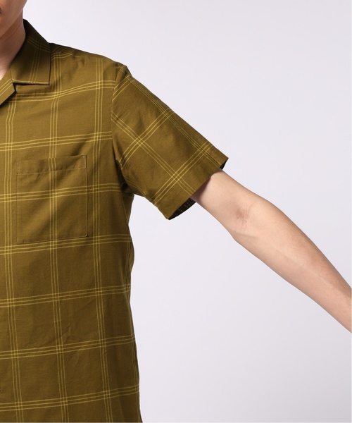 EDIFICE（エディフィス）の「コットンシルク チェックオープン シャツ（シャツ/ブラウス・メンズ・ブラック/ネイビー/マスタード・SMALL/MEDIUM/LARGE/X-LARGE）」の4枚目の写真