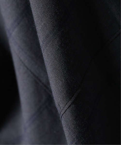 EDIFICE（エディフィス）の「コットンシルク チェックオープン シャツ（シャツ/ブラウス・メンズ・ブラック/ネイビー/マスタード・SMALL/MEDIUM/LARGE/X-LARGE）」の9枚目の写真