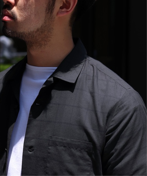 EDIFICE（エディフィス）の「コットンシルク チェックオープン シャツ（シャツ/ブラウス・メンズ・ブラック/ネイビー/マスタード・SMALL/MEDIUM/LARGE/X-LARGE）」の19枚目の写真