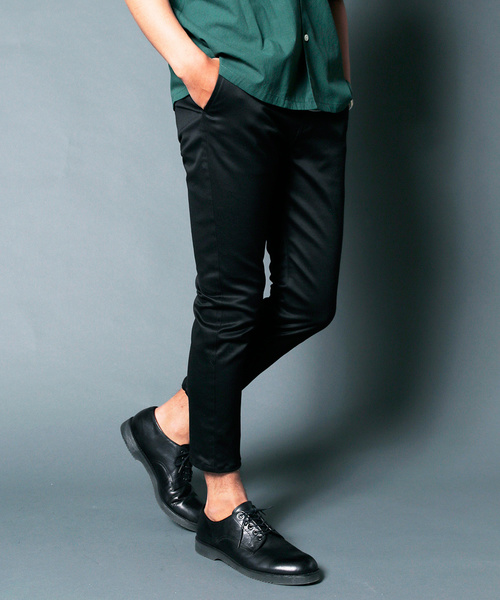 Magine(マージン)の「Magine:WEST POINT STRETCH CHINO CROPPED PANTS:ウエストポイント ストレッチチノ クロップドパンツ(チノパンツ・メンズ・ブラック/ベージュ/ネイビー・44/46/48)」の3枚目の写真