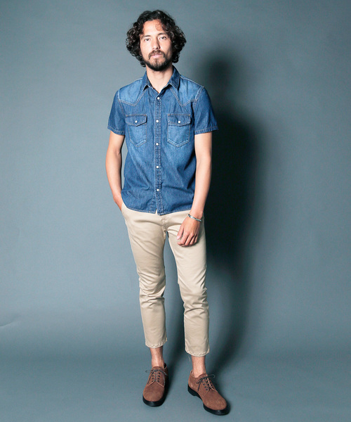 Magine(マージン)の「Magine:WEST POINT STRETCH CHINO CROPPED PANTS:ウエストポイント ストレッチチノ クロップドパンツ(チノパンツ・メンズ・ブラック/ベージュ/ネイビー・44/46/48)」の5枚目の写真