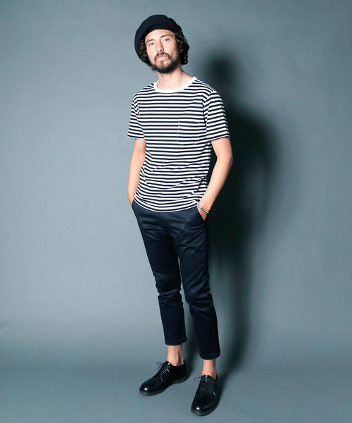 Magine(マージン)の「Magine:WEST POINT STRETCH CHINO CROPPED PANTS:ウエストポイント ストレッチチノ クロップドパンツ(チノパンツ・メンズ・ブラック/ベージュ/ネイビー・44/46/48)」の6枚目の写真
