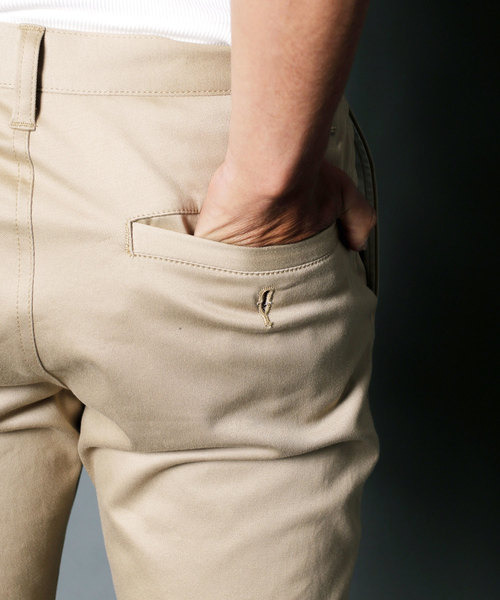 Magine(マージン)の「Magine:WEST POINT STRETCH CHINO CROPPED PANTS:ウエストポイント ストレッチチノ クロップドパンツ(チノパンツ・メンズ・ブラック/ベージュ/ネイビー・44/46/48)」の7枚目の写真