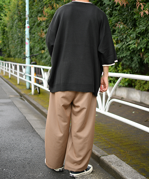 kutir（クティール）の「配色ポケットニット（ニット/セーター・メンズ・ブラック/ベージュ/ブラウン・MEDIUM/LARGE）」の6枚目の写真