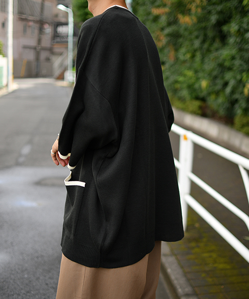 kutir（クティール）の「配色ポケットニット（ニット/セーター・メンズ・ブラック/ベージュ/ブラウン・MEDIUM/LARGE）」の8枚目の写真