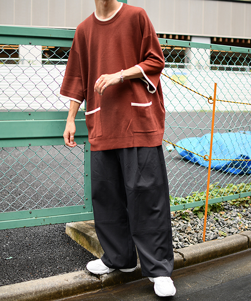 kutir（クティール）の「配色ポケットニット（ニット/セーター・メンズ・ブラック/ベージュ/ブラウン・MEDIUM/LARGE）」の11枚目の写真