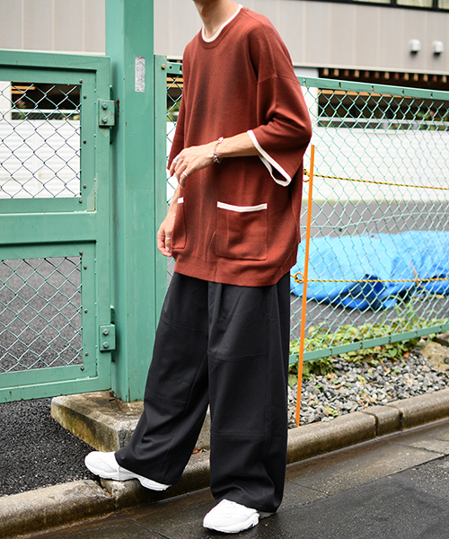 kutir（クティール）の「配色ポケットニット（ニット/セーター・メンズ・ブラック/ベージュ/ブラウン・MEDIUM/LARGE）」の12枚目の写真