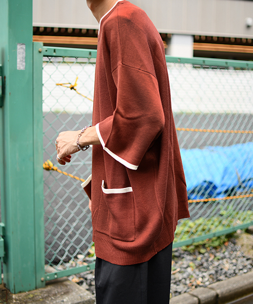 kutir（クティール）の「配色ポケットニット（ニット/セーター・メンズ・ブラック/ベージュ/ブラウン・MEDIUM/LARGE）」の15枚目の写真