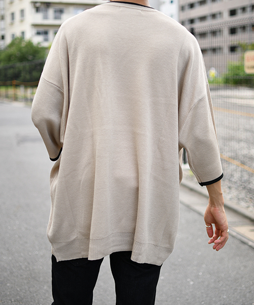 kutir（クティール）の「配色ポケットニット（ニット/セーター・メンズ・ブラック/ベージュ/ブラウン・MEDIUM/LARGE）」の22枚目の写真