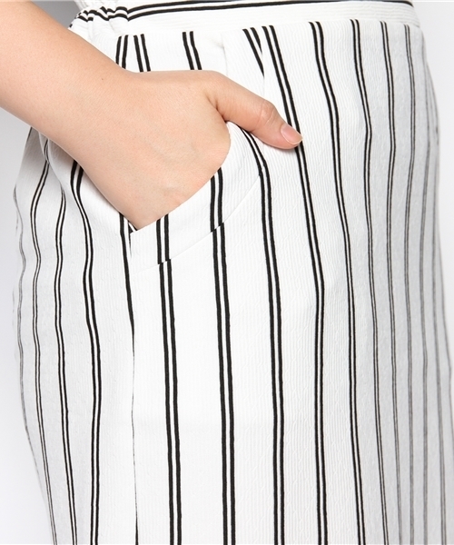 WEGO（ウィゴー）の「WEGO/ストライプタックペンシルスカート（スカート・レディース・ライトピンク/オフホワイト/ネイビー・FREE）」の8枚目の写真