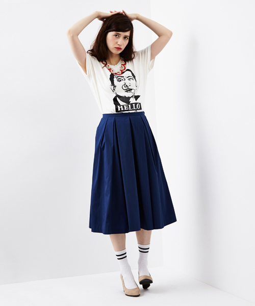 Another Edition（アナザーエディション）の「■AE　Nｽﾄﾚｯﾁ ﾀｯｸ SK ◆（スカート・レディース・ベージュ/コバルトブルー・SMALL/MEDIUM）」の4枚目の写真