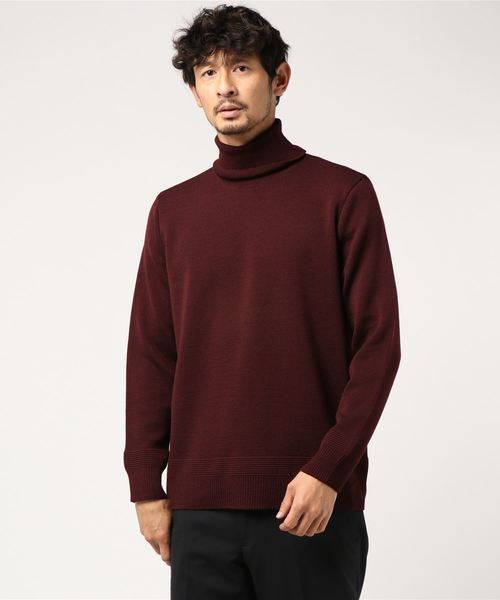 WRAPINKNOT(ラッピンノット)の「STUDIOUS別注 奇跡のタートルネックニット(ニット/セーター・メンズ・ホワイト/ライトグレー/ブラック/パープル/バーガンディー・4/2/3)」の5枚目の写真