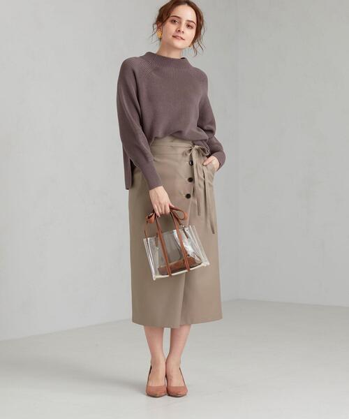 グリーンレーベルリラクシング　ロングジレ　ジャンスカ　ベージュ　総ボタン　無地 green label relaxing（グリーンレーベルリラクシング）の「FFC