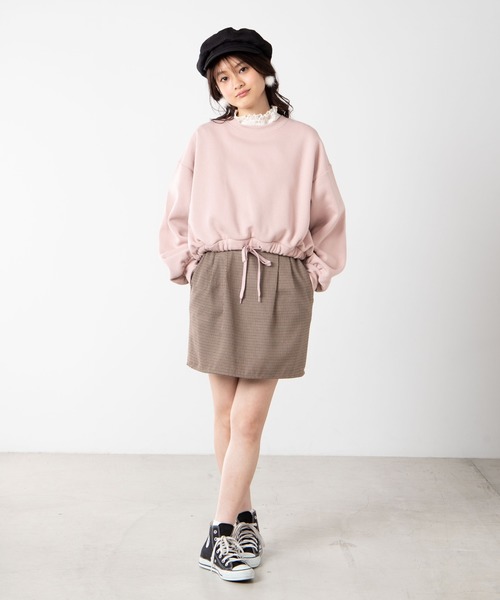 WEGO（ウィゴー）の「WEGO/ドロストショートスウェット（スウェット・レディース・ベージュ/ブラック/パープル/ピンク/アイボリー・FREE）」の17枚目の写真