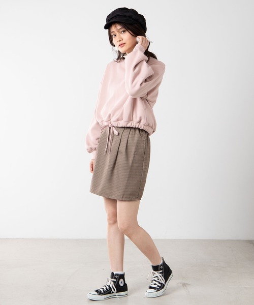 WEGO（ウィゴー）の「WEGO/ドロストショートスウェット（スウェット・レディース・ベージュ/ブラック/パープル/ピンク/アイボリー・FREE）」の19枚目の写真