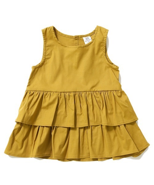 devirock（デビロック）の「ティアードノースリーブブラウス（シャツ/ブラウス・キッズ・ブラック/マスタード/ダークベージュ/テラコッタ・100cm/120cm/130cm/140cm/110cm/150cm/160cm）」の14枚目の写真