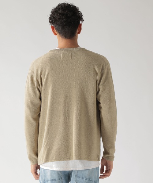BAYFLOW(ベイフロー)の「リネンラップカーディガン(カーディガン/ボレロ・メンズ・ネイビー/グレー/ベージュ・MEDIUM/LARGE)」の13枚目の写真