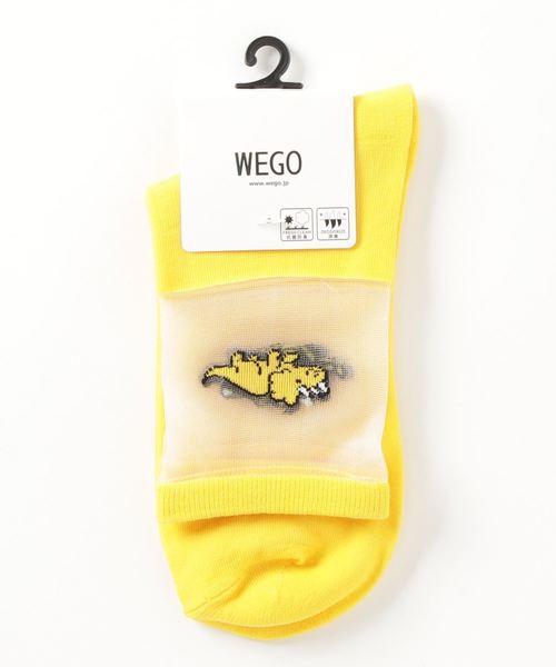 WEGO（ウィゴー）の「WEGO/ザウルスワンポイントシースルーソックス（ソックス/靴下・レディース・ブルー/レッド/イエロー/グリーン・FREE）」の12枚目の写真