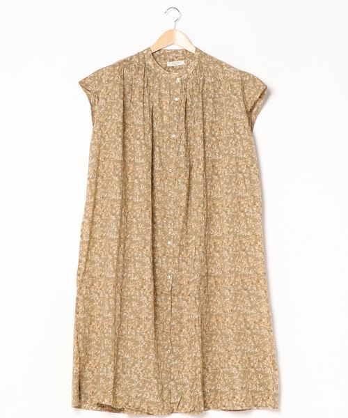 Samansa Mos2 Blue サマンサモスモスブルー の 柄アソート半袖ギャザーワンピース ワンピース Wear