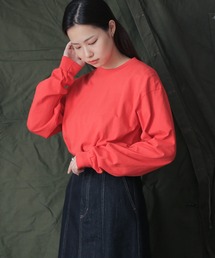 ロサンゼルス アパレル 6.5オンス ガーメント ダイ クルーネックロングTシャツ
