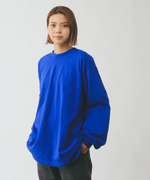 LOS ANGELES APPAREL(ロサンゼルスアパレル)の「ロサンゼルス アパレル 6.5オンス ガーメント ダイ クルーネックロングTシャツ(Tシャツ/カットソー・メンズ・ホワイト/ブラック/グレー/ミント/レッド/イエロー/オレンジ/ブルー/ネイビー・L/XL/M/S)」の6枚目の写真