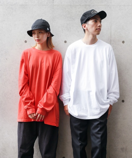 LOS ANGELES APPAREL(ロサンゼルスアパレル)の「ロサンゼルス アパレル 6.5オンス ガーメント ダイ クルーネックロングTシャツ(Tシャツ/カットソー・メンズ・ホワイト/ブラック/グレー/ミント/レッド/イエロー/オレンジ/ブルー/ネイビー・L/XL/M/S)」の12枚目の写真